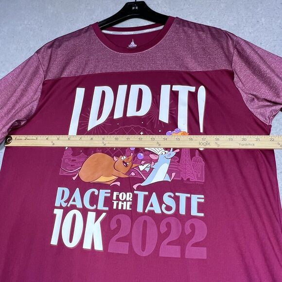 Run DISNEY 2022 Race for Taste 10K Finisher Shirt Did It Ratatouille Red Large - Picture 9 of 12